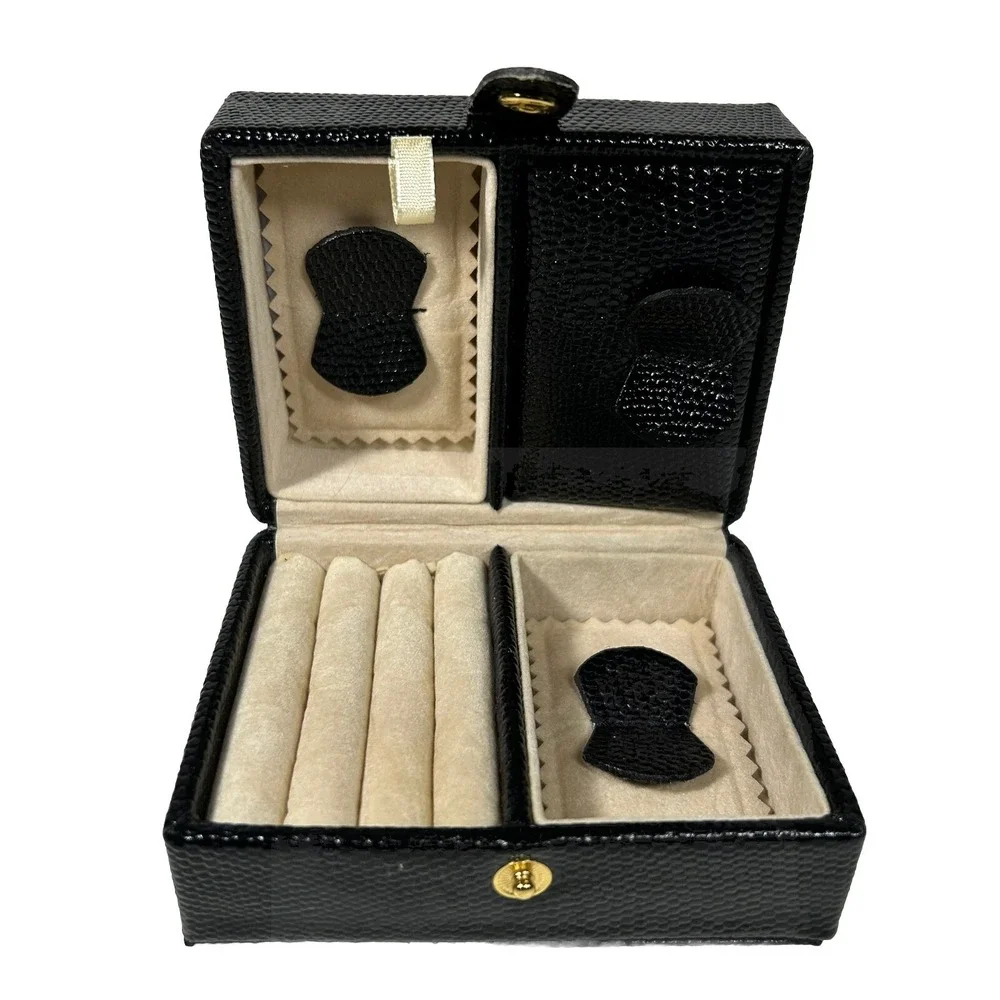 Portable Jewelry Box Organizer‎ Leather Jewellery Ornaments Case Travel Storage
